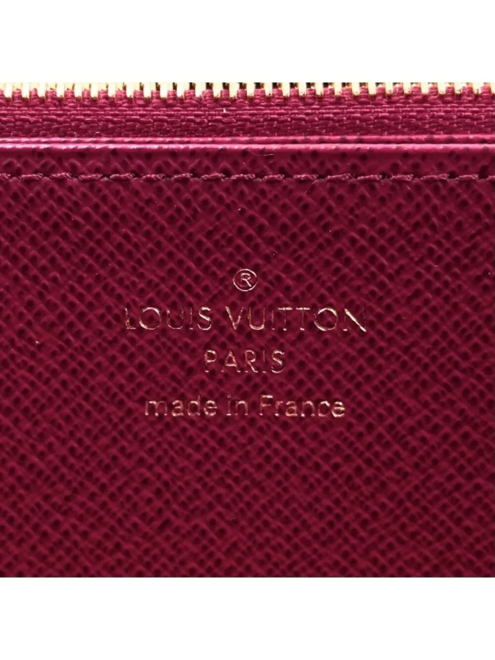 Louis Vuitton Zippy Wallet Monogram Fuchsia Leather Pink Purple Brown Round Gold